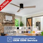 CCC 52 Inch 3 Plywood Blades Flush Mount Ceiling Fan With Silent DC Motor
