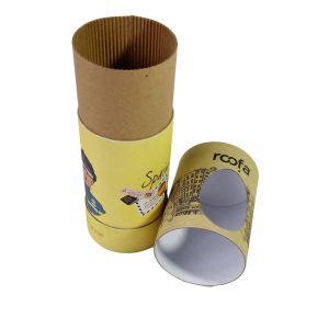China Crayon Gift Cardboard Round Box With Lids Window factory