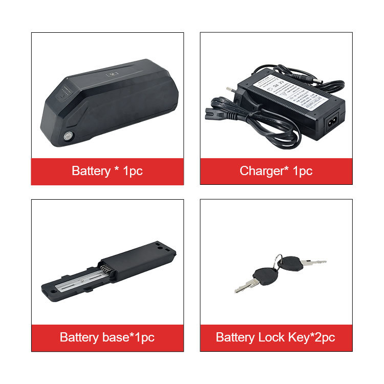 36V 48V 52volt E Bike Batteries 13ah 15ah 17.5ah Hailong Ion Battery Akku Case Box Electric Bicycle