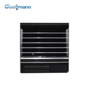 China Fruit Vegetable Open Showcase Chiller LED 4 Layers Food Display Refrigerator factory