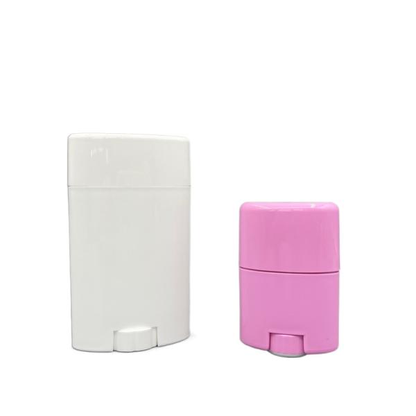 China Oval Empty Empty Roll On Deodorant Bottles Twist Up PP 15g 40g odorless factory
