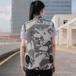 Wearable 2 Fans Air Conditioned Cooling Vest Soft Light Camouflage
