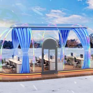 China Luxury 15.2m2 Star Dining Bubble Tent Room Outdoor Dome Prefabricated Garden Room factory