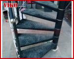 Spiral StaircaseVH29S Spiral Stainless Steel Stair Tread Beech Curved Glass