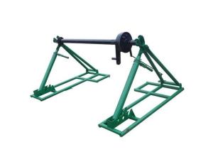 China 1000 KN Torque Integrated Cable Reel Stand Colored With Disc Tension Brake factory
