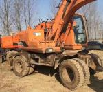 secondhand doosan wheel excavator 130-5 tyre excavator