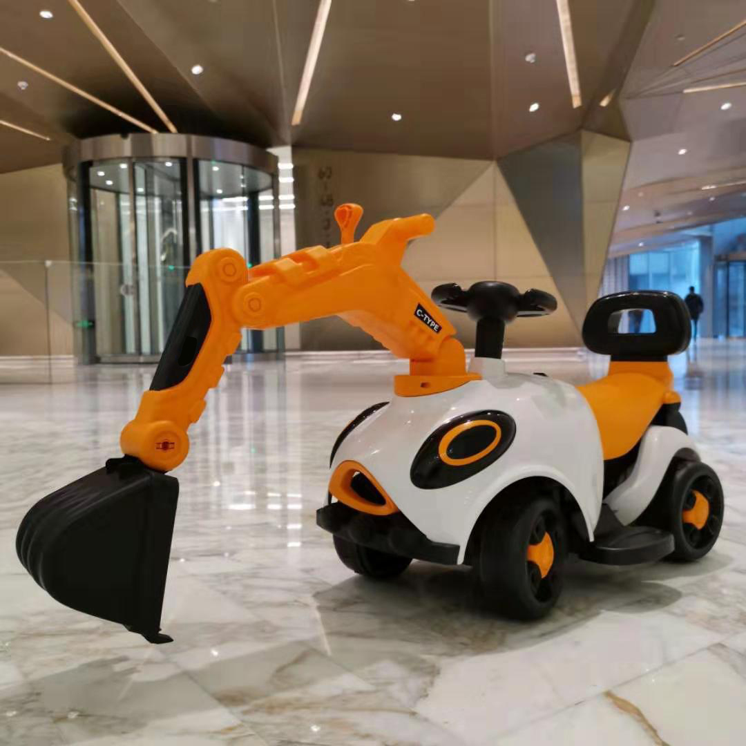 Children's Plastic Electric Excavator Outdoor Car With Battery Toy Car Motor 6V380*1