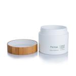 50ml White Opaque Plastic Cosmetic Cream Jars With Silver Lids