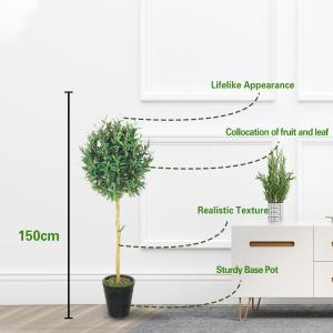 China 150cm Faux Olive Tree Ball Shape Hang Up Bonsai Landscape Indoor Ornament factory