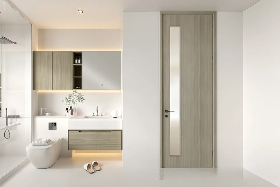 Custom WPC Door 45mm Thick Waterproof Termite Proof