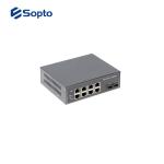 PoE Power Fiber Media Converter 1 Fiber Port 4 UTP Ports With Commercial