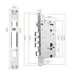 Stainless Steel Door Electronic Keyless Lock Body For Home Smart Sliding Door