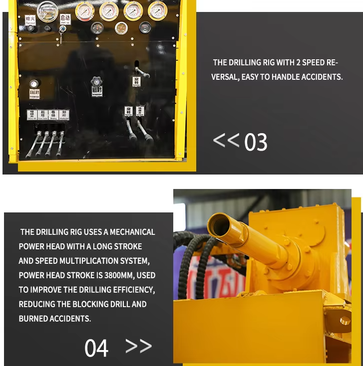 Deep Underground Pneumatic Drilling Rig For Water Well Driling 300 Meters 5