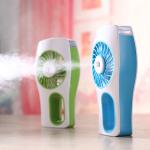 Novelty gifts items USB rechargeable mini fan with spray water mist