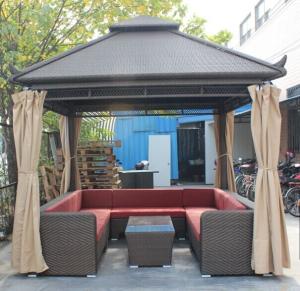 China garden furniture wicker gazebo/canopy-20015 factory