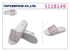 China Lady Female Plain Flat Shoes Slippers With Strap Summer factory