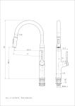 Modern Chromed 35mm Brass Flexible Kitchen Faucet