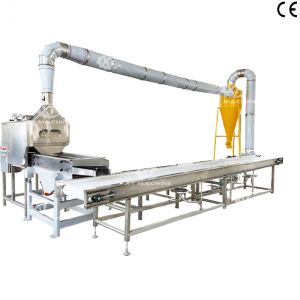 China SUS304 Mobile Industrial Conveyor Belt for Peanut Processing on sale