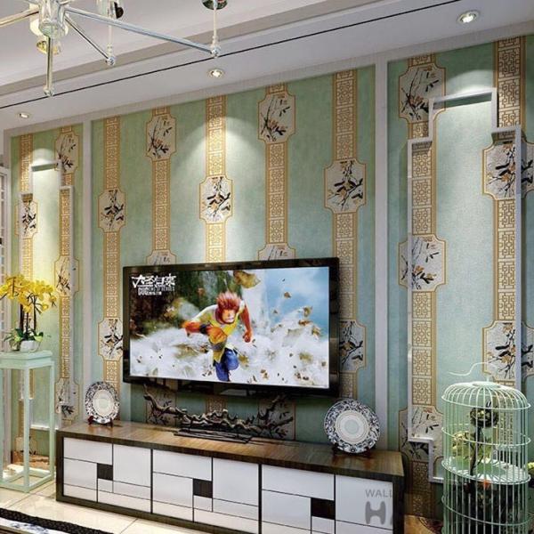 Study Room Decorative Wallcovering Chinese Factory Nature Suede Wallpaper 0.53