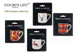 D5.2xH5.4cm Size Espresso Coffee Mugs 90mL Capacity Merry Christmas / Deer