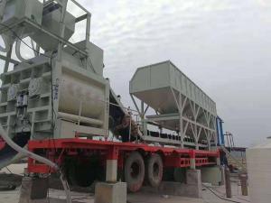 China Automatic Mobile Concrete Mixing Plant 4 Wheel Drive With Water Supply System factory