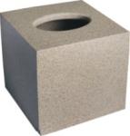 High Quality Hotel Black/White Square Heavy Tissue Box Cover Rectangular Resin