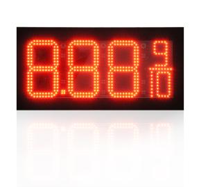China D/C 24V 12 inch Green/Red Color Led Gas Station Signs With RF Remote Control for Outdoor factory