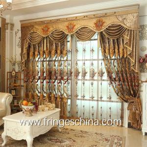 China European Style Home Textile Blackout Jacquard Embroidery Window Curtain factory