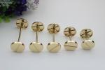 Novelty DIY hardware accessories light gold dumbbell barbell one word shape