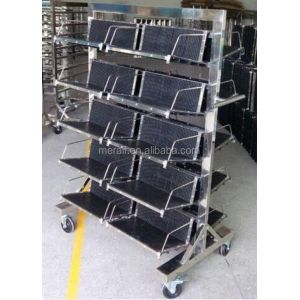 esd smt reel storage cart hanging basket anti static PCB storage trolley