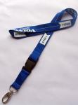 Blue Nylon Customization Logo Silk Screen Lanyards For Promotation Gifts