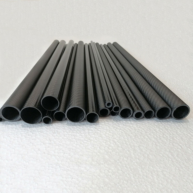 High Strength Twill Carbon Fiber Round Tube Roll Wrapped Tubing