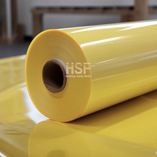 China 80 Micron Yellow CPP Silicone Coated Release Film For Label factory