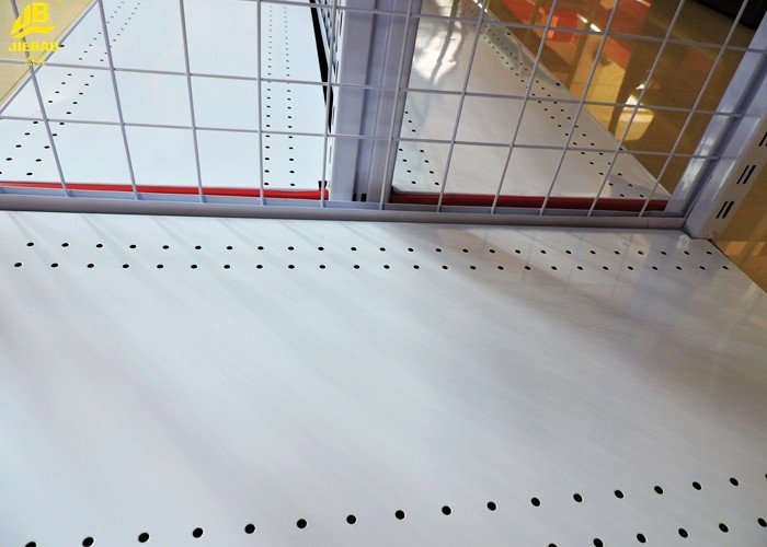 White Wire Gondola Shelving 23kg/ Layer Load Weight 2.8mm/3.2mm Grid