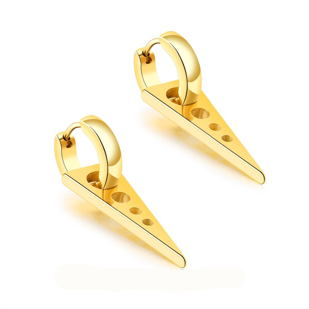 Wholesale Men's Fashion Jewelry Stainless Steel Triangle Hoop Earring
