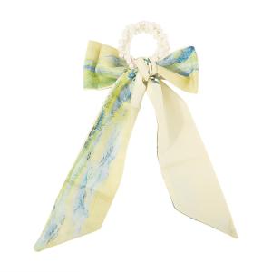 China Sweet fresh streamer Hair Tie Pearl bow hair accessories factory