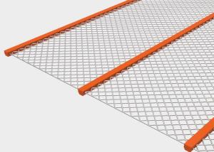 China PU Support Strip Diamond Opening Self Cleaning Screen Mesh factory