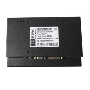 7" industrial chassis LCD touchscreen monitor displays with VGA,DVI, HDMI input