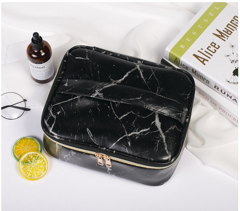 Eco Friendly Ladies Travel Marble PU Makeup Storage Bag