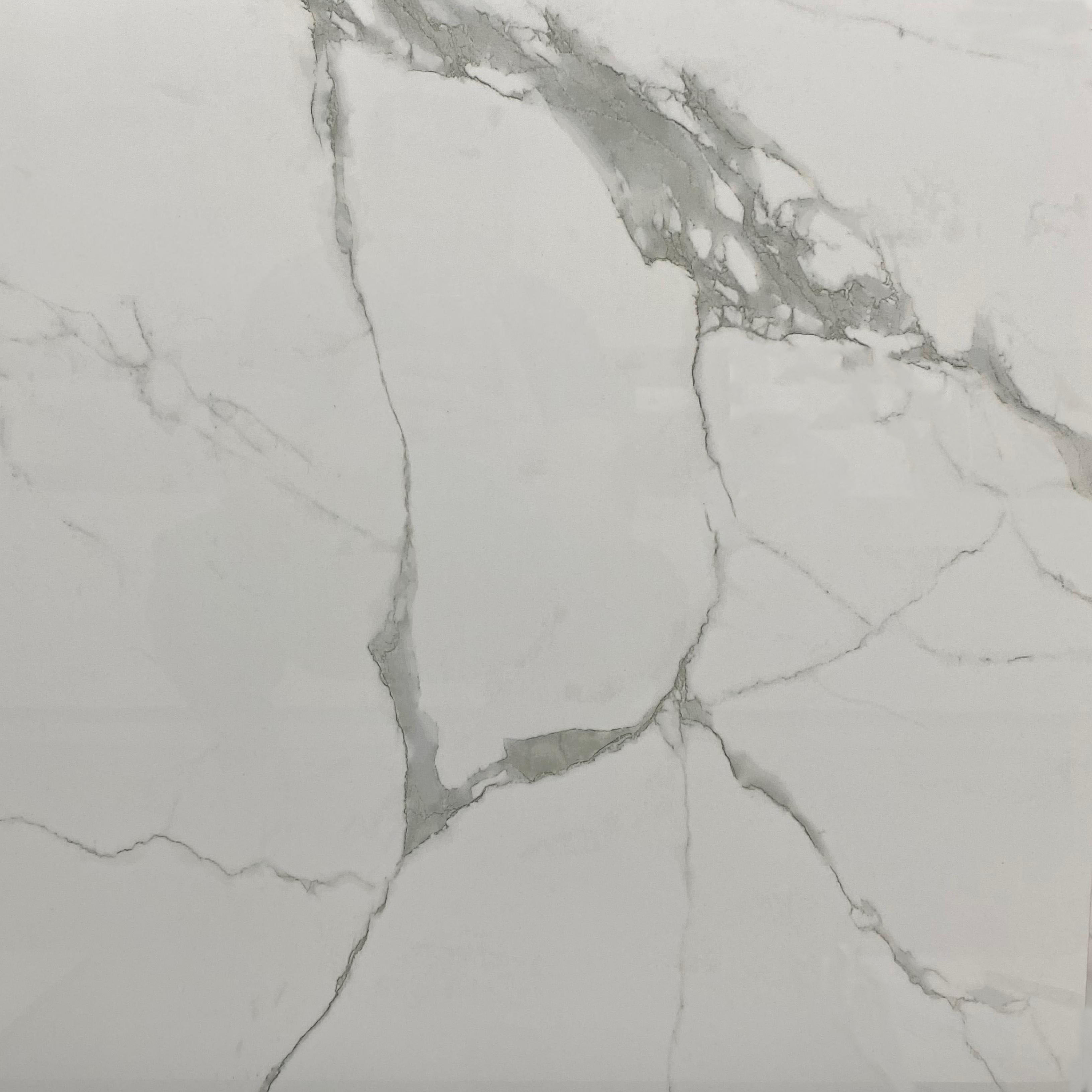W.A 0.05% Carrara Ceramic Tiles Wall Inside Panels White Polished Glazed Tiles 60x60cm Swimming Pool Outside