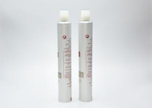 China 50G Volume Aluminium Cosmetic Tubes , Lotion Tube Containers With Cylindrical Plastic Cap factory