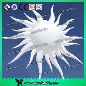 China White Hanging Inflatable Sun For Club Event Hanging Decoration factory