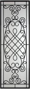 China 6 X 6MM 32MM Exterior Door Glass And Wrought Iron Glass Inserts factory
