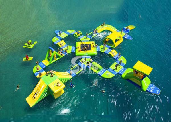 32x24 meters combinated giant inflatable water park for kids N adults in open