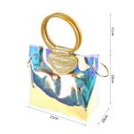 Iridescent Holographic Transparent TPU Cosmetic Makeup Bag