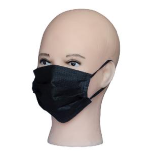 China Non Woven Disposable Face Mask 3 Ply 25gr Black Color With Ear Loops factory