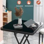 Outdoor Table Metal Tempered Glass Square Round Folding Foldable Coffee Dining