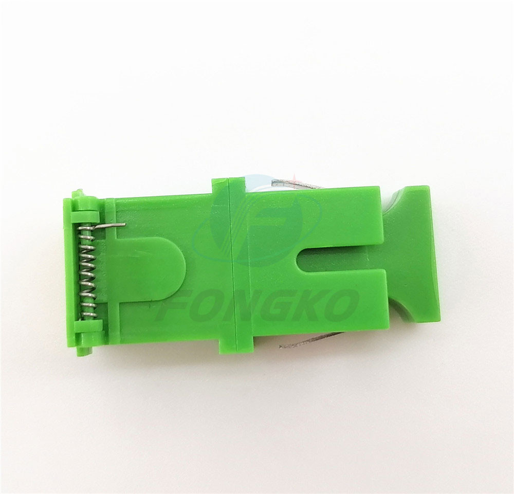 Simplex Green Shell Singlemode SC/APC Auto Shutter Adapter SC Fiber Optic Adapters