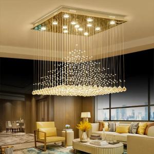 China Hardwired Contemporary Crystal Chandelier Ceiling Light 82-265 Volts factory