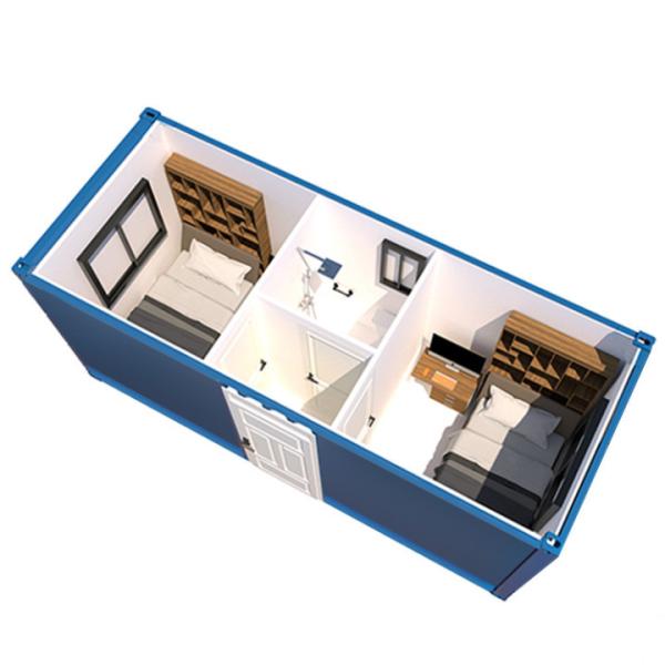 Strong Durability Prefabricated Container House, Prefab Metal House With Rock